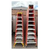 2 Werner trestle ladders 300LB capacity 8’ (p/n 6208)  and 10’