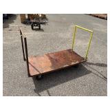 Flat industrial metal dolly 60”l x 30” w x 11”t