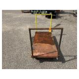Flat industrial metal dolly 60”l x 30” w x 11”t