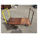 Flat industrial metal dolly 60”l x 30” w x 11”t