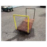 Flat industrial metal dolly 60”l x 30” w x 11”t