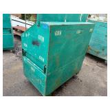 Greenlee Job site storage slant top box  L 49” x H 56 ½” x D 30 ½”