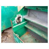 Greenlee Job site storage slant top box  L 49” x H 56 ½” x D 30 ½”