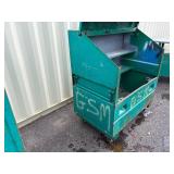 Greenlee Job site storage slant top box  L 49” x H 56 ½” x D 30 ½”