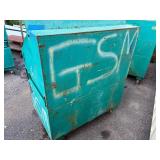 Greenlee Job site storage slant top box  L 49” x H 56 ½” x D 30 ½”