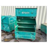 Greenlee Job site storage slant top box  L 49” x H 56 ½” x D 30 ½”