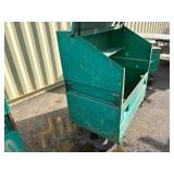 Greenlee Job site storage slant top box  L 49” x H 56 ½” x D 30 ½”