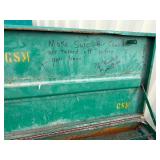 Greenlee storage box 2460, 60”l x 24”d x 25” t