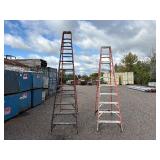 (2) Werner stepladders 300LB capacity 12’  and 10