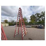 2 Werner Trestle ladders 12’ and 14’