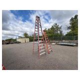 2 Werner Trestle ladders 10’ and 14’