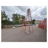 2 Werner Trestle ladders 10’ and 14’