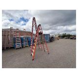 2 Werner Trestle ladders 10’ and 14’