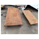 (2) Industrial Steel Flatbed Rolling Carts