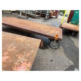 (2) Industrial Steel Flatbed Rolling Carts