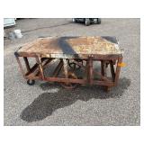 Vintage Industrial Steel Supply Transport Cart