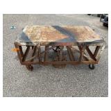 Vintage Industrial Steel Supply Transport Cart