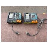 (2) Makita Concrete Hammer Drills XRH01, (4) batteries, (2) DC18RC Lithium chargers (2) DX01 Dust Extractor