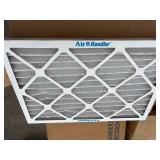 Boxes of Assorted filters: Air Handler 14x20x1, NaturalAire 20x25x1, 16x20x2, 16x24x2, Glasfloss15x18x1