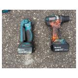 Makita Tools: (2) ReciprocatingSaws (2) BandSaws (3) Drills (2) Flashlights, (3) DC18RC Lithium chargers