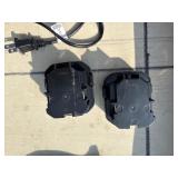 2 Powers Trak-It Gas Fastening tool in cases; battery in one case has a charge. Both fasteners power up