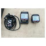 (2) Powers Trak-It C3 Gas Fastening tool in cases; Battery and charger Both power up