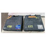 (2) Powers Trak-It C3 Gas Fastening tool in cases; Battery and charger Both power up