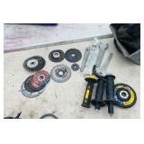 7 corded tools: Bosch angle grinders, Milwaukee angle grinder &  Dewalt right angle drill & angle grinder