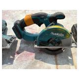 (2) Makita XSC01 handheld circular saws with 2 18V 3.0 AH batteries & a DC18RA charger