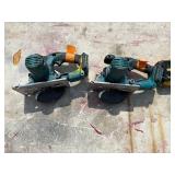 (2) Makita XSC01 handheld circular saws with 2 18V 3.0 AH batteries & a DC18RA charger