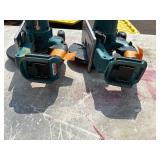 (2) Makita XSC01 handheld circular saws with 2 18V 3.0 AH batteries & a DC18RA charger