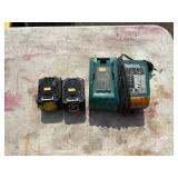 (2) Makita XSC01 handheld circular saws with 2 18V 3.0 AH batteries & a DC18RA charger