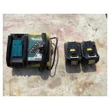 (2) Makita XSC01 handheld circular saws with 2 18V 3.0 AH batteries & a DC18RA charger