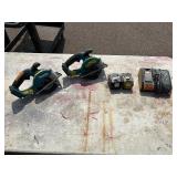 (2) Makita XSC01 handheld circular saws with (1) 18V 3.0 AH  and (1) 4.0 AH batteries & a DC18RA charger