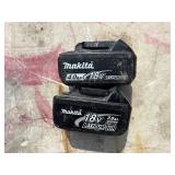 (2) Makita XSC01 handheld circular saws with (1) 18V 3.0 AH  and (1) 4.0 AH batteries & a DC18RA charger