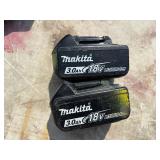 (2) Makita XSC01 handheld circular saws with (2) 18V 3.0 AH batteries & a DC18RA charger