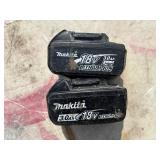 (2) Makita handheld sawzals XRJ0 and BJR182  Reciprocating Sawzal with (2) 18V  3.0 AH batteries & a DC18RC charger