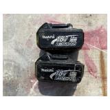 (2) Makita handheld sawzals XRJ05 and BJR182  Reciprocating Sawzal with (2) 18V  3.0 AH batteries & a DC18RC charger