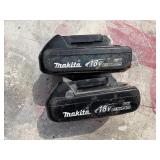 (2) Makita impact drivers XDT08 with (2) 18V batteries & a DC18RC charger