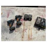 (2) Makita impact drivers XDT04 with (2) 18V batteries & a DC18RC charger
