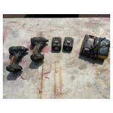 (2) Makita impact drivers XDT04 with (2) 18V batteries & a DC18RC charger