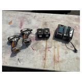(2) Makita impact drivers LXDT04 with (2) 18V batteries & a DC18RC charger