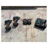 (2) Makita impact drivers LXDT04 with (2) 18V batteries & a DC18RC charger