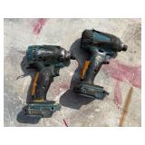 (2) Makita impact drivers XDT04 with (2) 18V 3.0AH batteries & a DC18RC charger