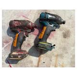 (2) Makita impact drivers with (2) 18V 3.0AH batteries & a DC18RC charger