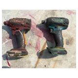 (2) Makita impact drivers with (2) 18V 3.0AH batteries & a DC18RC charger