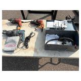 3 power tools: Bosch Bulldog corded hammer drill & two Milwaukee Corded Magnum Holeshooter Drills all power up