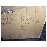 Pleated Filters, 16x16x2 (condition and quantity unknown) , (2) 24x12x4, (1) 20x30x2, (5) 20x24x4