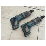 (2) Makita cordless rotary hammer drills: XRH04 with (2) 18V 3.0AH batteries & a DC18RC charger