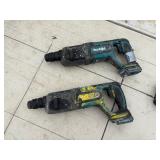 (2) Makita rotary hammer drills: XRH04 and BHR241 with (2) 18V 3.0AH batteries & a DC18RC charger